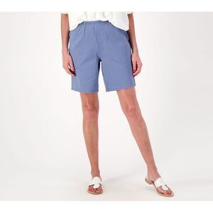 Maya J Women's Shorts Sz XS Denim & Co. "How Timeless" Pocket Blue A601799